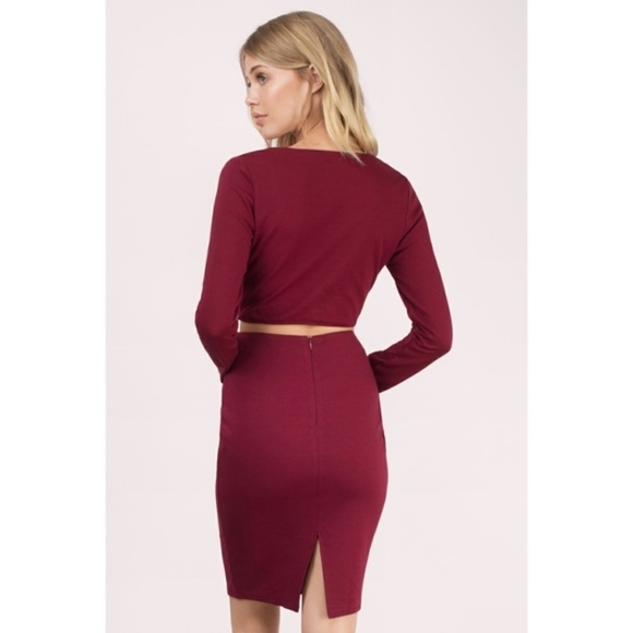 TOBI Kylie Bodycon Set in Wine - Picture 2 of 8